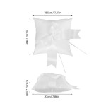 White Pillow with Bow for Ceremony and Photography